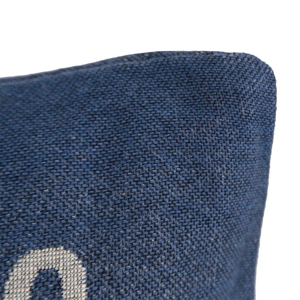 Grafelstein Kissenhülle Kissenhülle COUNT ALL THE WAVES blau weiß mit Schri günstig online kaufen