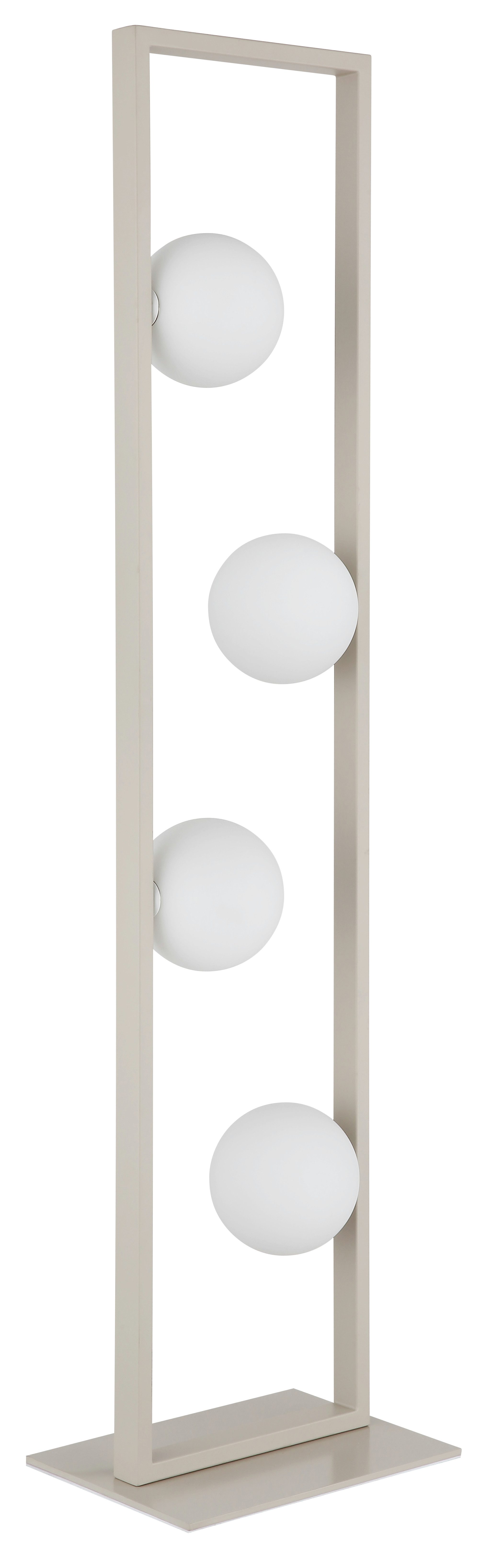 NOWA Stehlampe NANDA, ohne Leuchtmittel, Stehleuchte,Sand,Wohnraum,Schlafzimmer,Glaskugel opal,Flur,modern