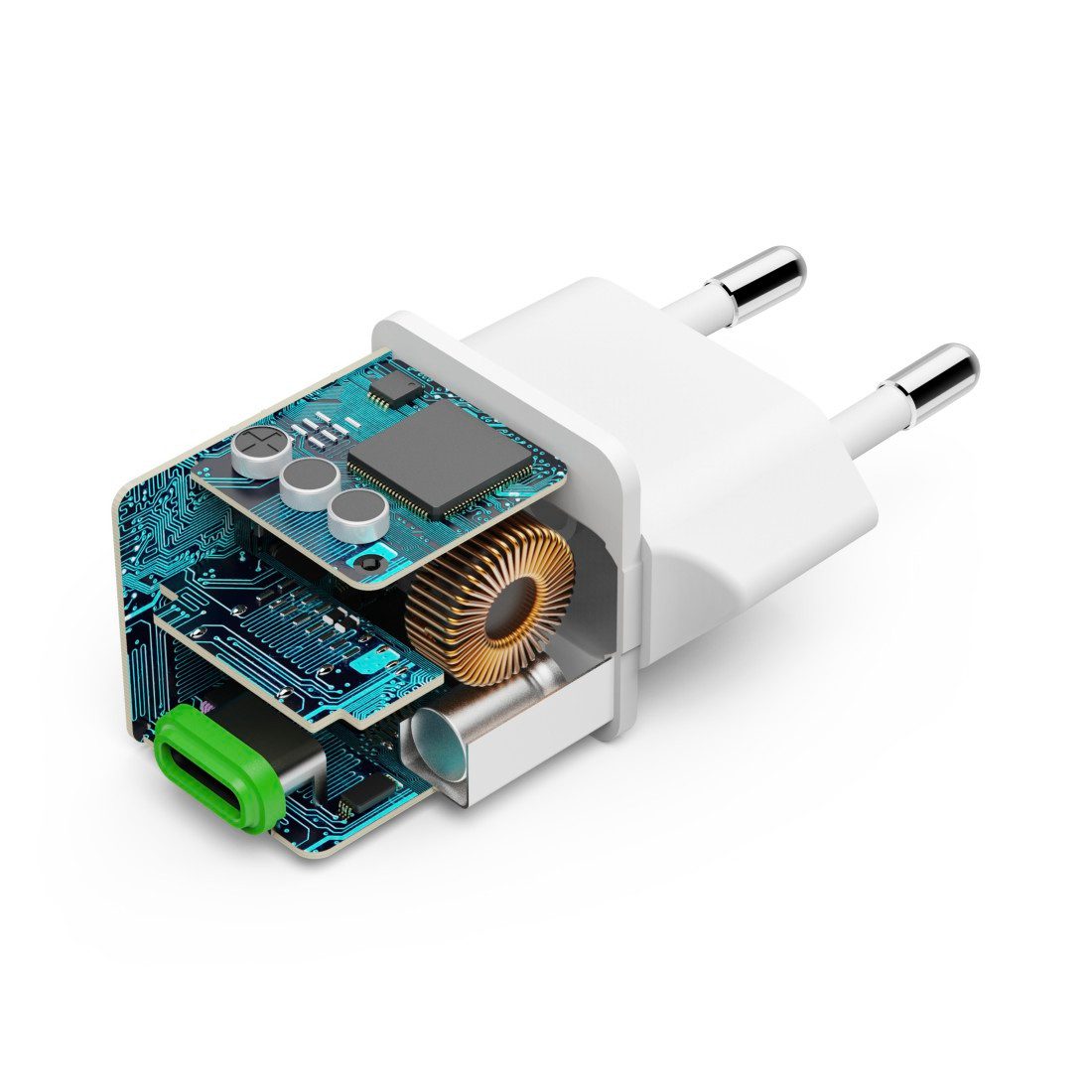 Hama Schnellladegerät (USB-C, PD/QC, extraklein 2,9 x 2,75 x 2,75 cm, 20 W) Schnelllade-Gerät (1-tlg)