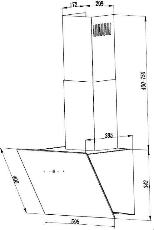 Ab- 24060 cm, LED-Beleuchtung, Leistungsstufen, CH und Umluftfähig 60 RESPEKTA WAM, 3 Kopffreihaube