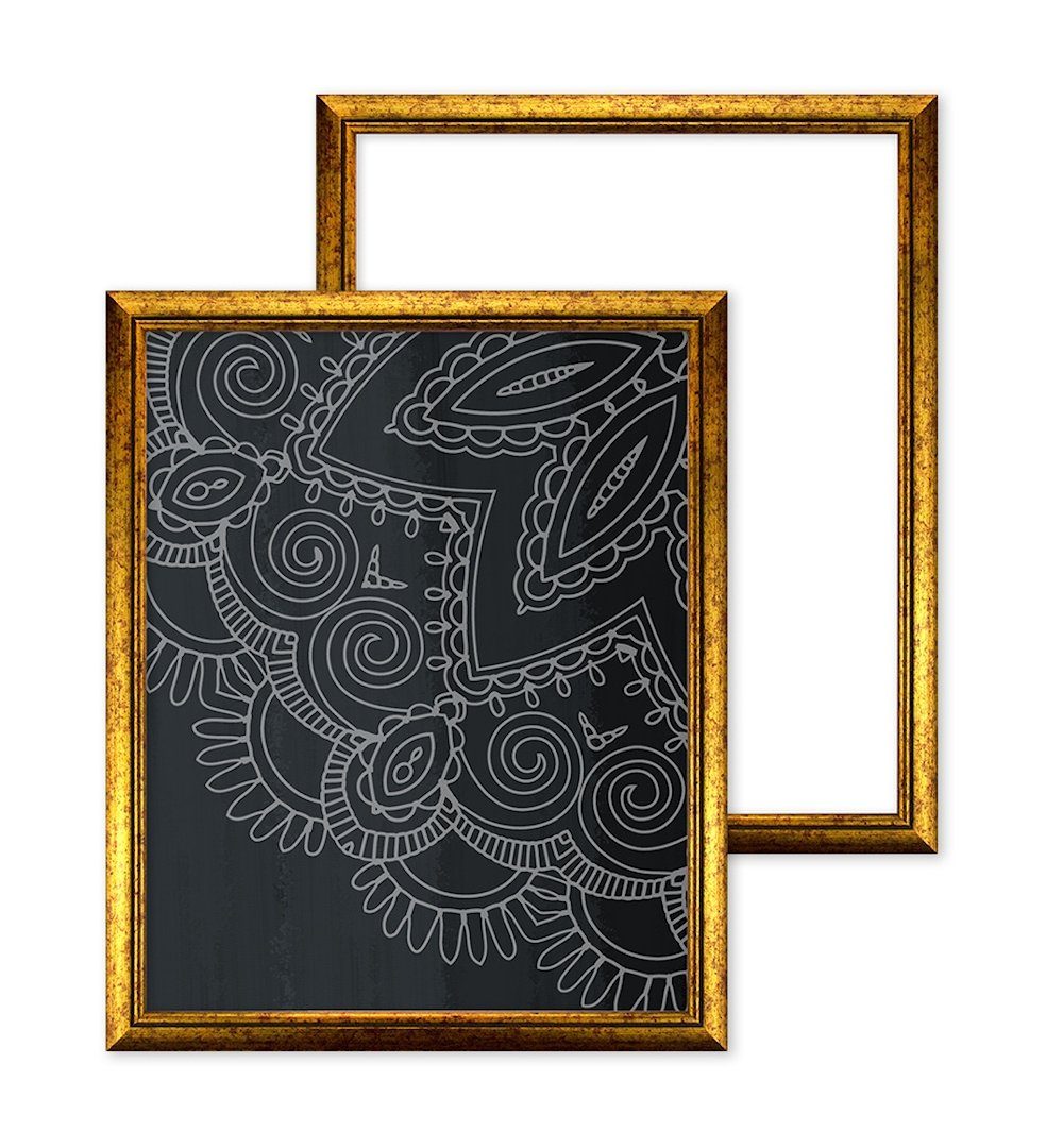 Einzelrahmen Bilderrahmen Palermo, (1 Stück), 20x20 cm, Gold, Holz