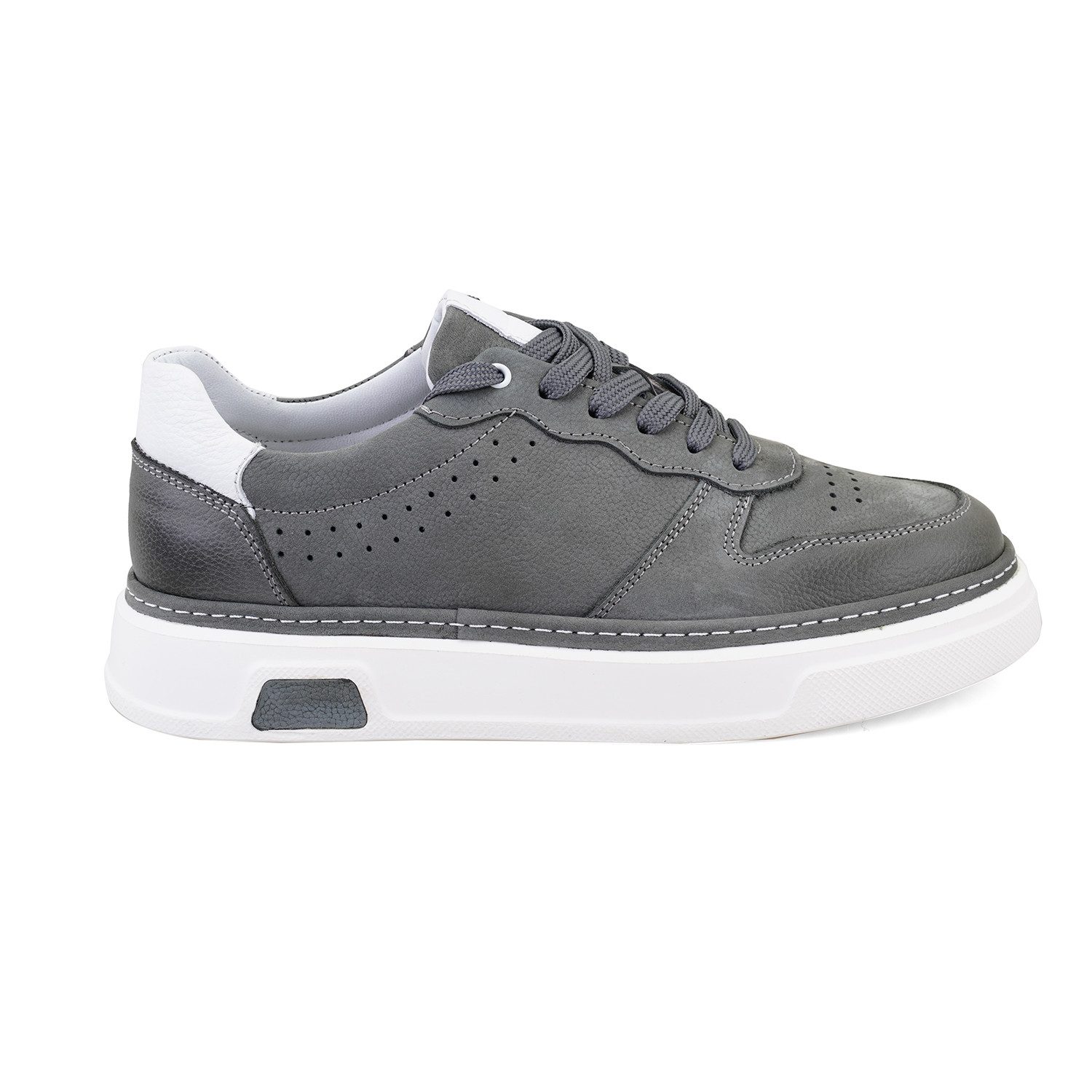 Desa Herren-Freizeitschuhe aus Leder mit Schnürung – Synthetiksohle, flach Loafer