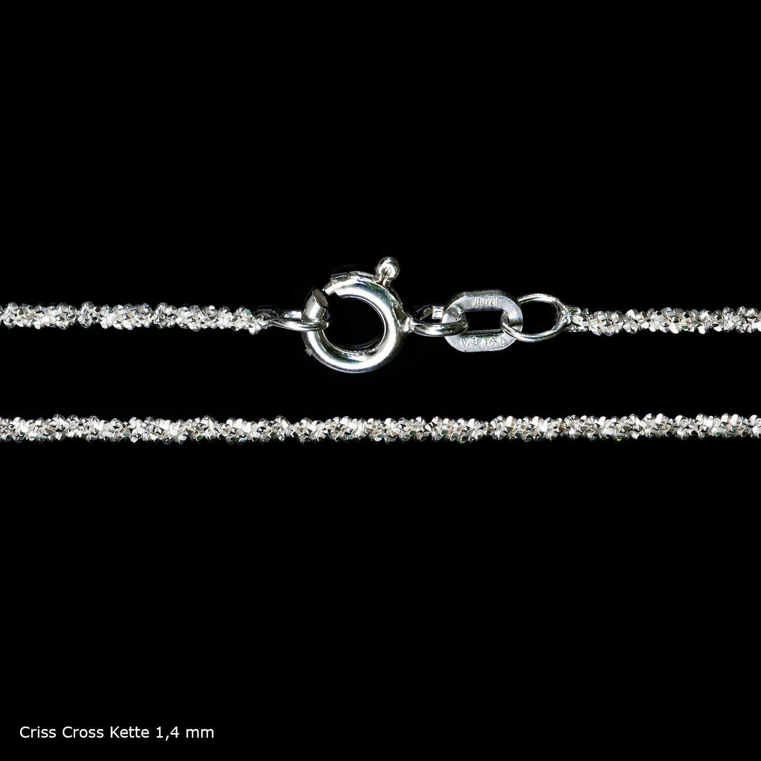 HOPLO Panzerkette Silberkette Criss-Cross-Kette Länge 45cm - Breite 1,4mm - günstig online kaufen