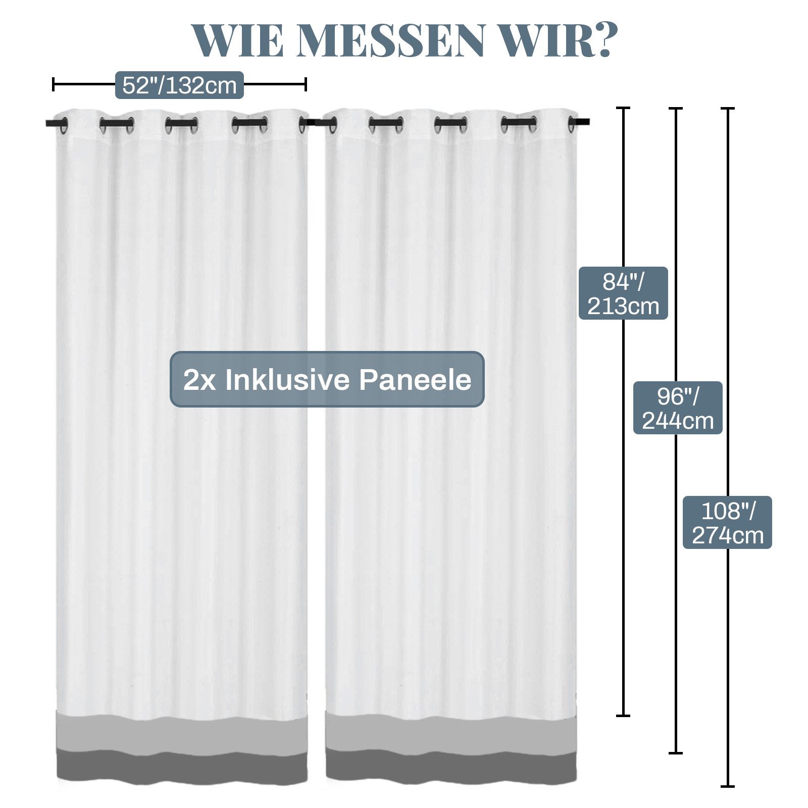 Jibenhome Outdoorgardine Verdunkelungsgardine Ösen Vorhang Wetterfest& günstig online kaufen