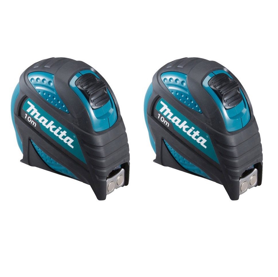 Makita Maßband 2x B-57168 Maßband 10 m Rollbandmaß mit magnetischen Haken