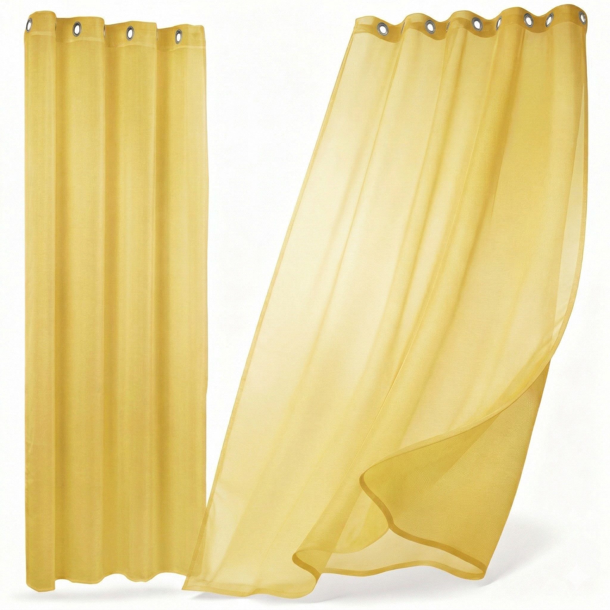 Beautex Gardine transparent Dolly, wählbar mit Kräusel- und Ösen- Aufhängung (2 St), Ösen, transparent