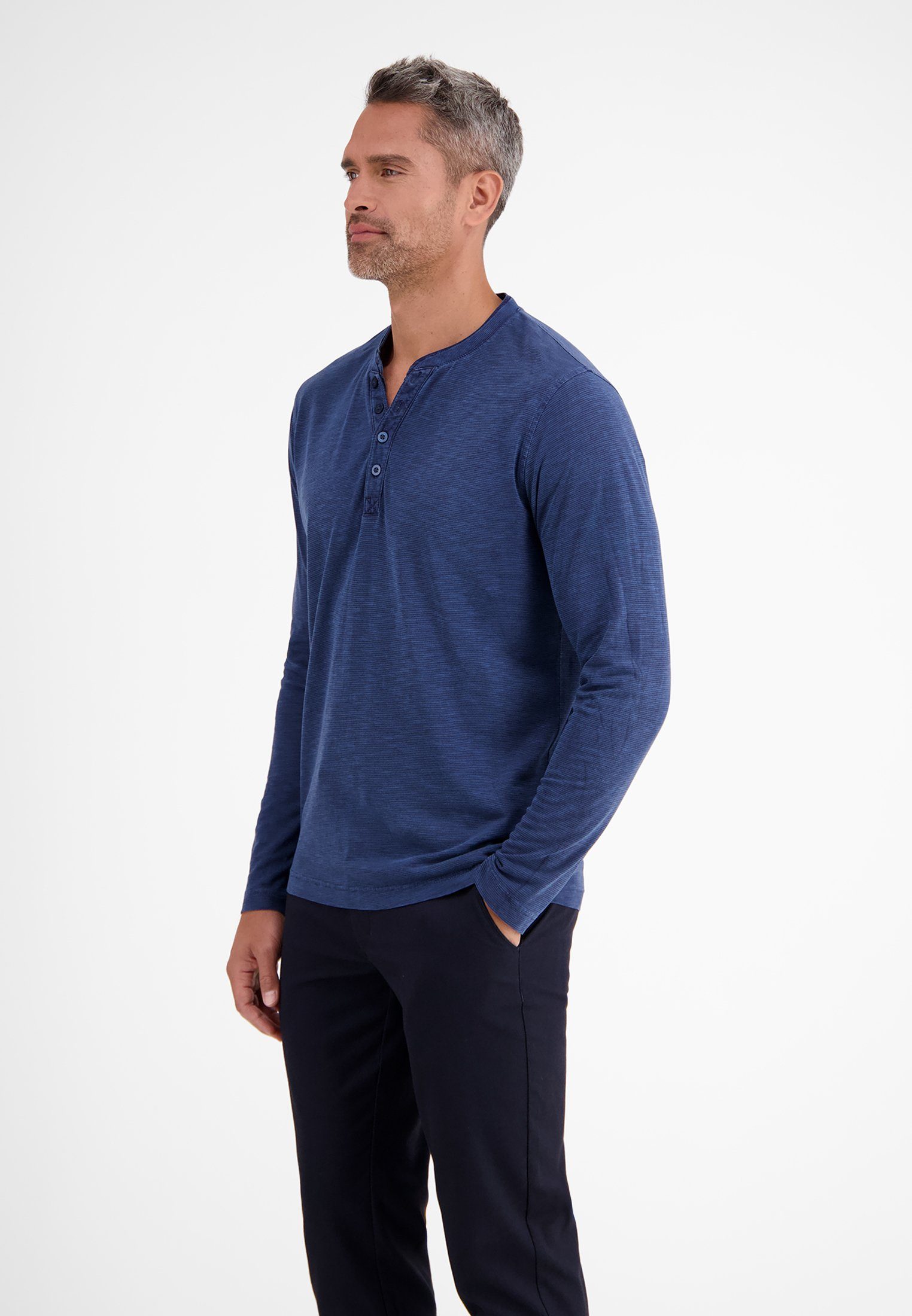 Fineliner-Streifen BLUE Serafinoshirt LERROS LERROS STORM Sweatshirt mit