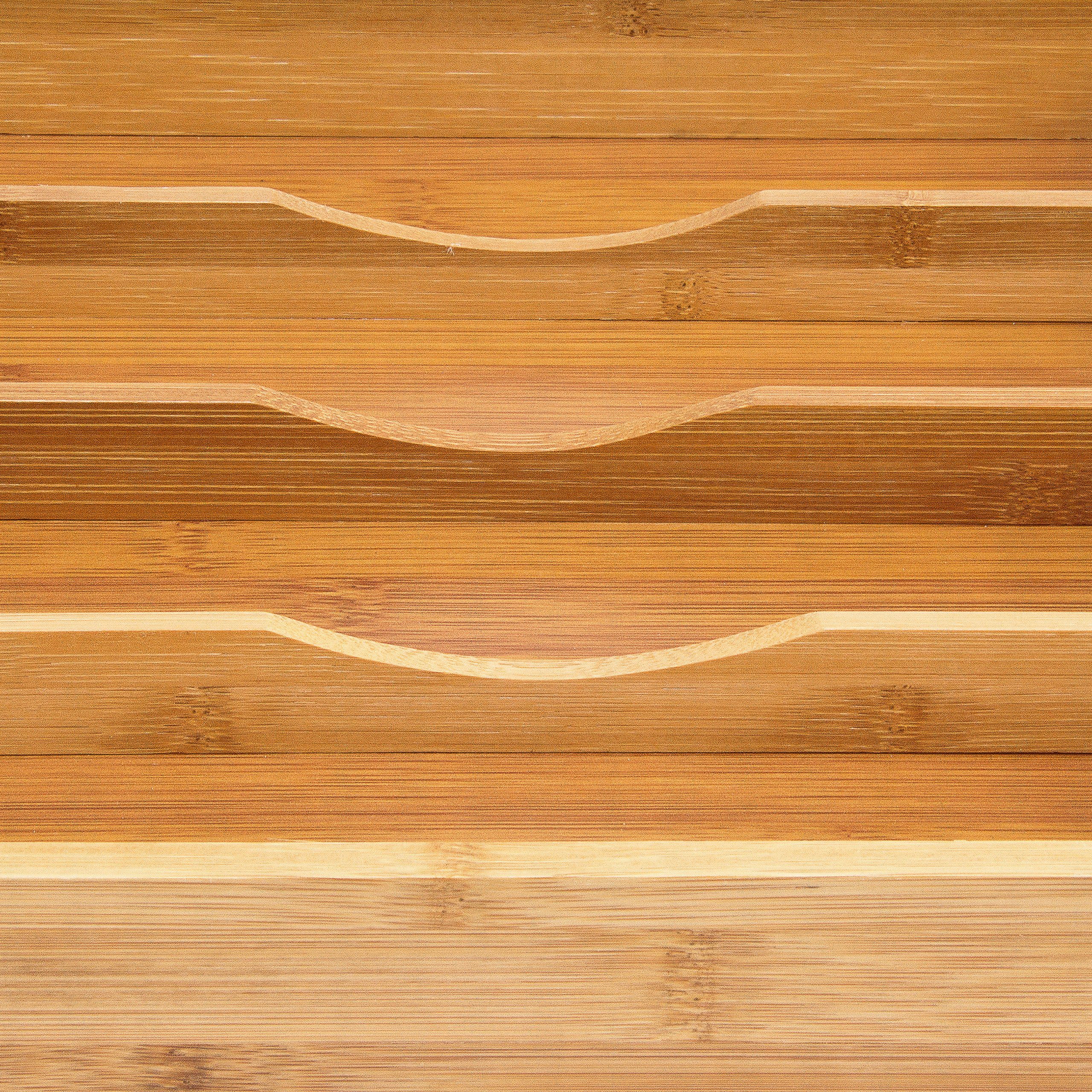 relaxdays Bambus Besteckkasten Besteckkasten 34x25x4,5cm