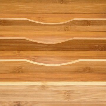 relaxdays Besteckkasten Besteckkasten Bambus 34x25x4,5cm