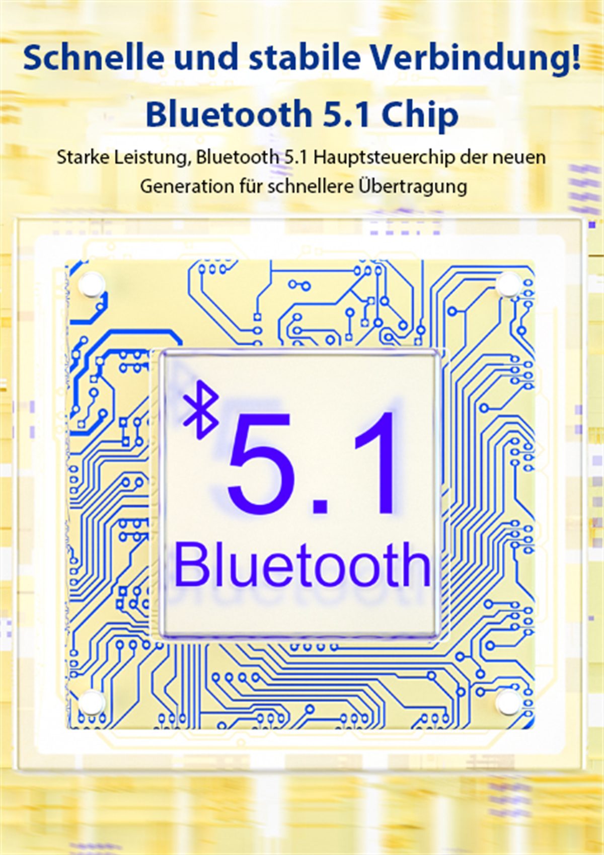 In-Ear-Kopfhörer selected carefully Kabellose Blau In-Ear-Kopfhörer ENC-Rauschunterdrückung Fingerabdruck-Touch