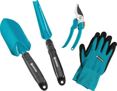 GARDENA Gartenpflege-Set, 3 Kleingeräte mit Handschuhen