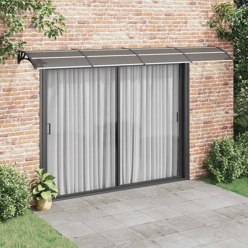 vidaXL Markise Türvordach Schwarz 400x75 cm Polycarbonat (1-St)