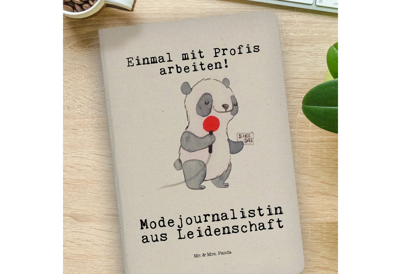 Thumbnail - Mr. & Mrs. Panda Notizbuch Modejournalistin Leidenschaft - Transparent - Geschenk, DIN A4 Notizb Mr. & Mrs. Panda, Kreat...
