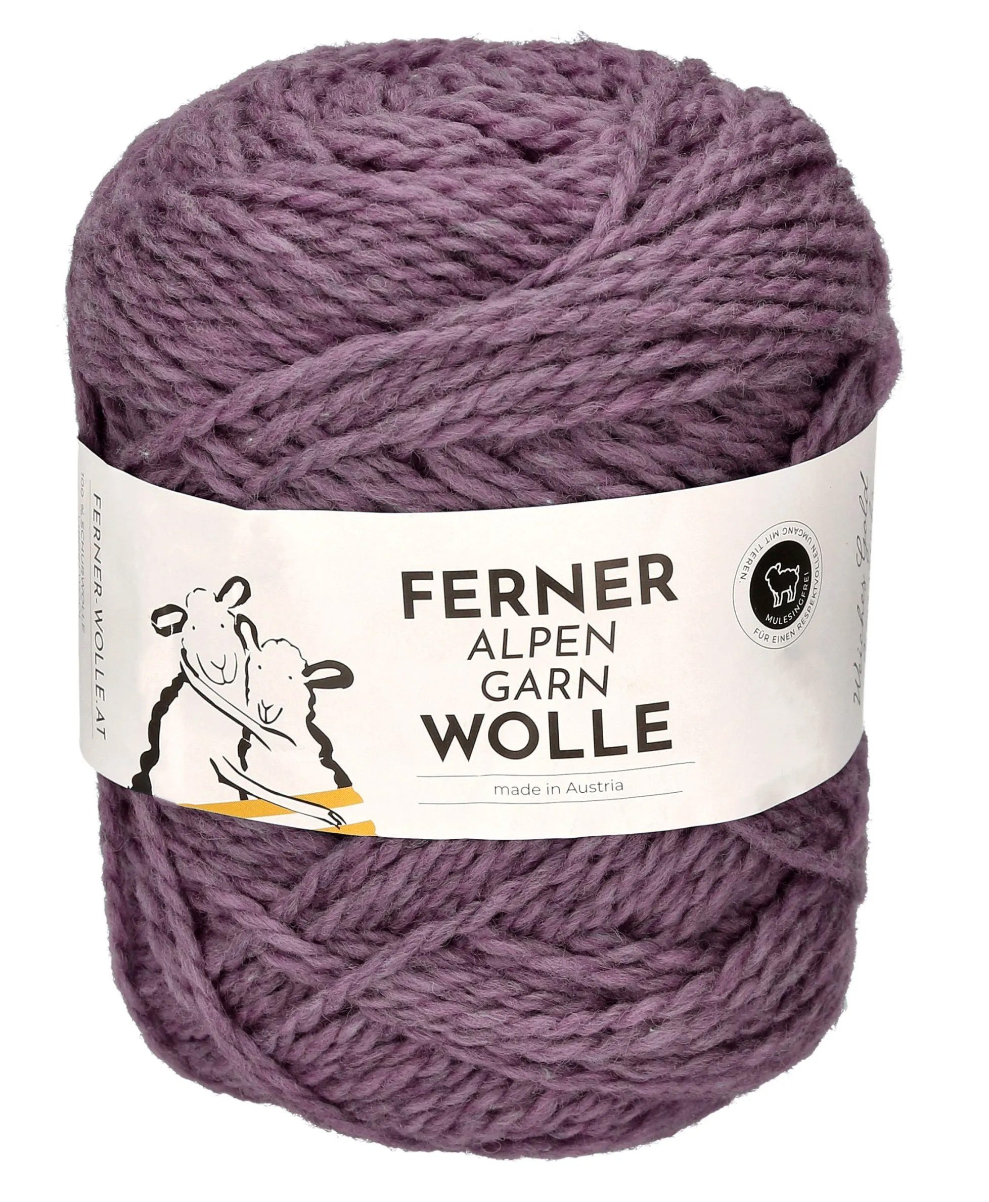 Ferner Wolle Alpengarn reine Schurwolle, Wolle zum stricken und häkeln Häkelwolle, 160,00 m (Häkelwolle, 100g Trachtenwolle, Strickwolle, Strickgarn, Handstrickgarn), zu 100 % aus der Wolle von österreichischen Schafen