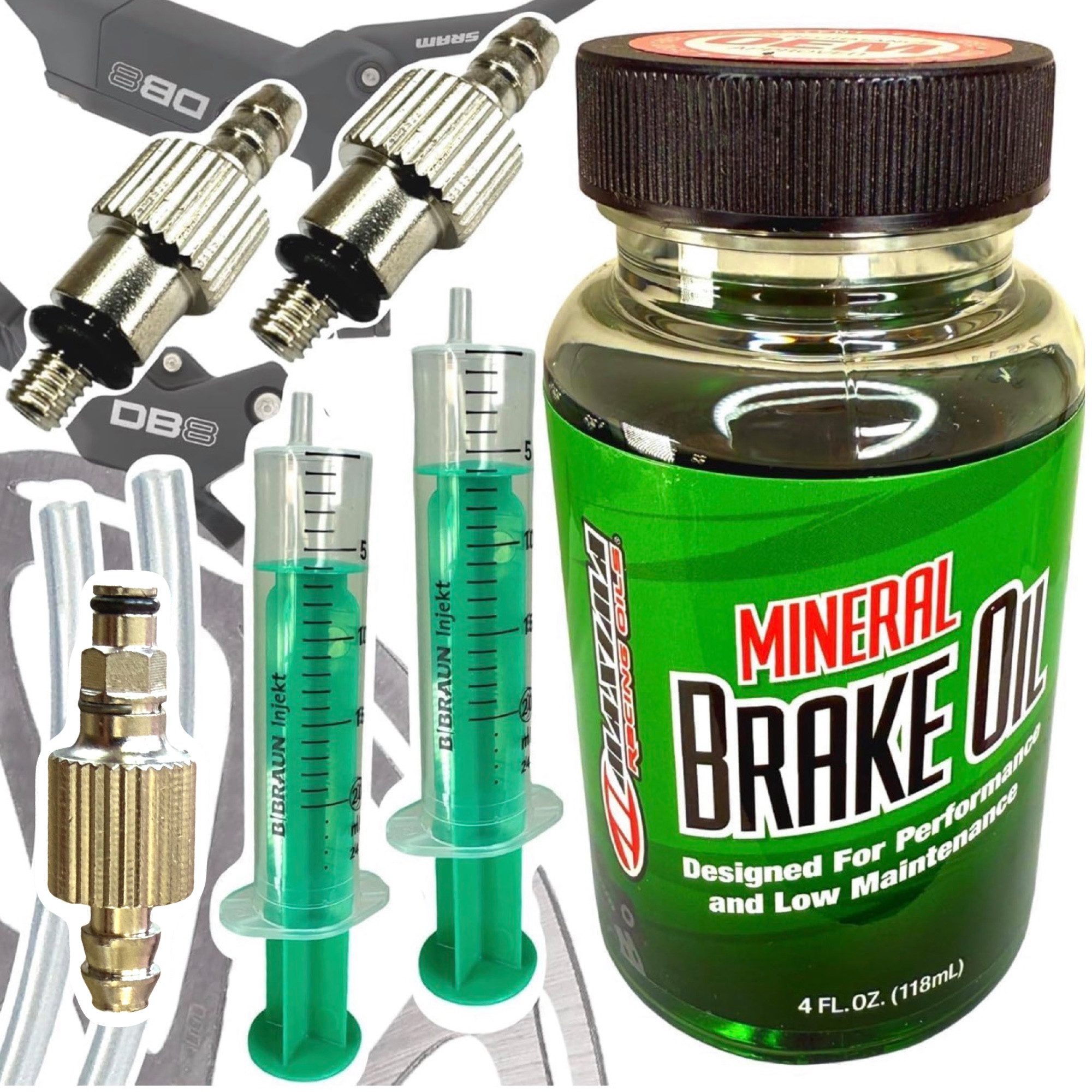 Fantic26 Fahrrad-Montageständer Service Kit 120ml Sram Mineralöl für DB8 / Maven Scheibenbremsen M4