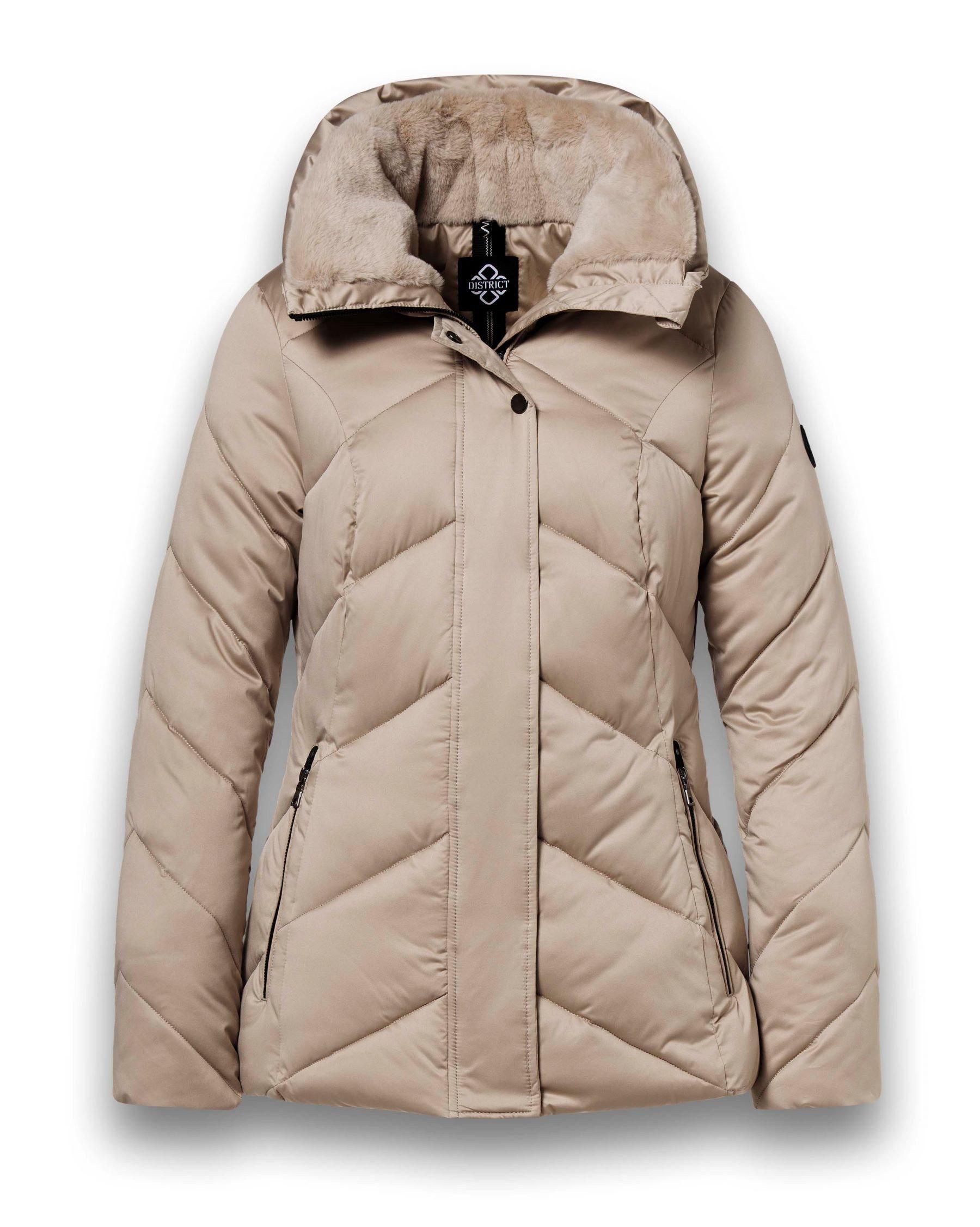 District Winterjacke Verbier (gefüttert, wasserabweisend) beige Damen
