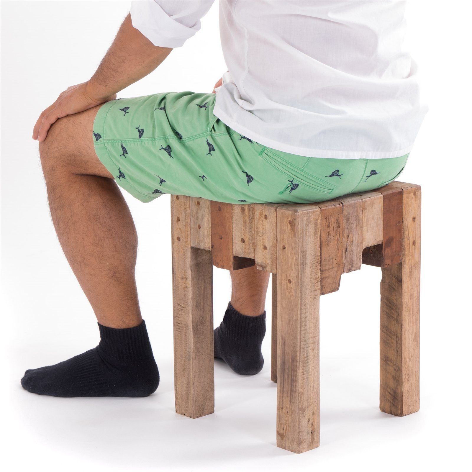 DESIGN DELIGHTS Hocker HOCKER "NATURA", Altholz, 40x30x30 cm (HxBxT), Holzhocker, 01 natur