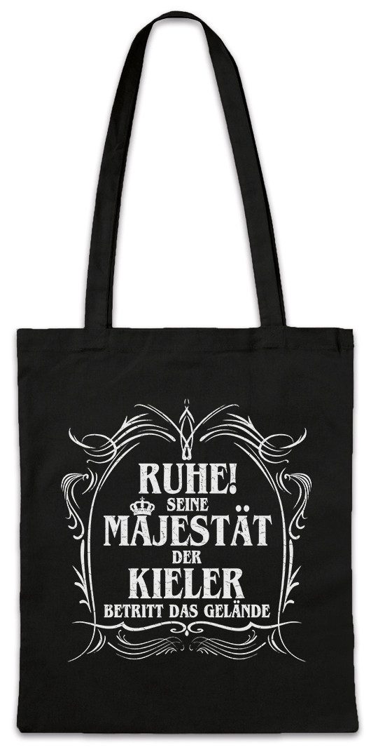Beuteltasche Seine Majestät Der Kieler Stofftasche THW Woche Förde Weiß Wappen Kiel