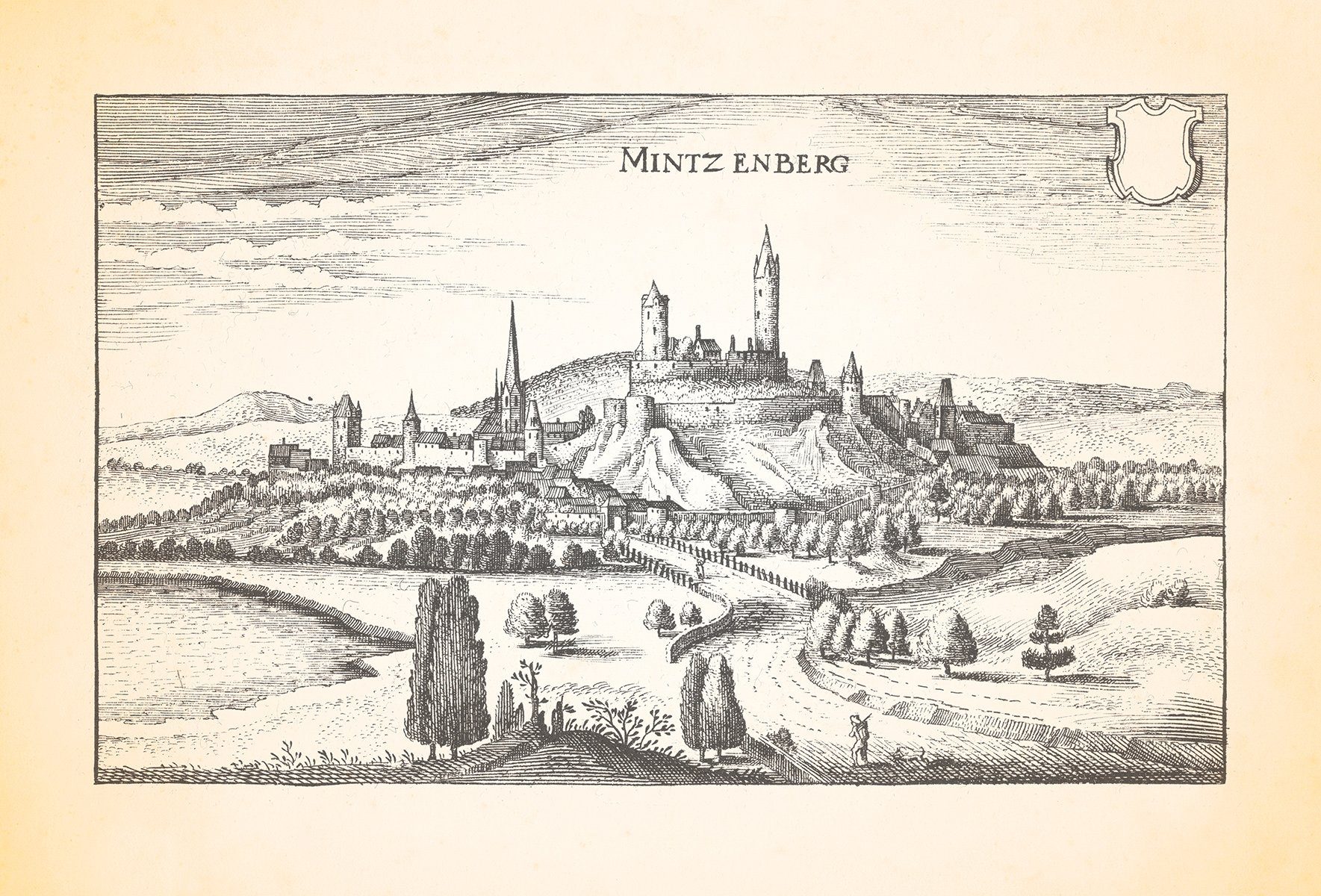 Kunstdruck Mintzenberg Stadt Münzenberg Wartburg Wetterauer Tintenfass Galgen Mer