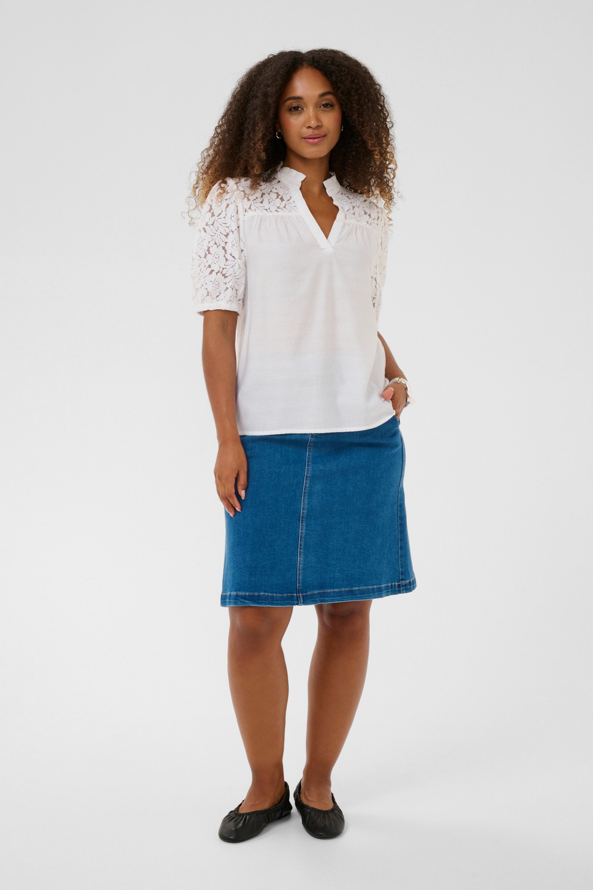 Cream Kurzarmbluse Kurzarm-Bluse CRLiselin