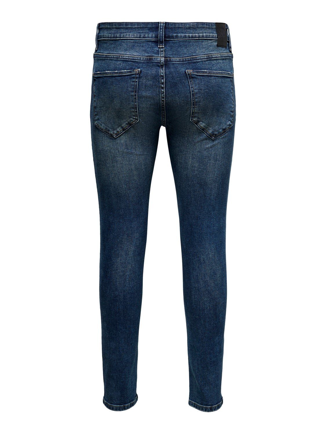 Stoned Washed Denim Basic Blau Slim-fit-Jeans ONLY Jeans 3977 Fit Pants (1-tlg) in & ONSWARP Hose SONS Skinny