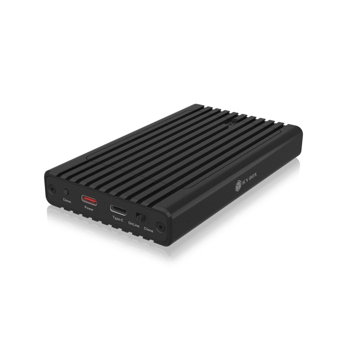 ICY BOX Festplatten-Gehäuse IB-2817MCL-C31 Gehäuse Klonfunktion M2 NVMe SSD