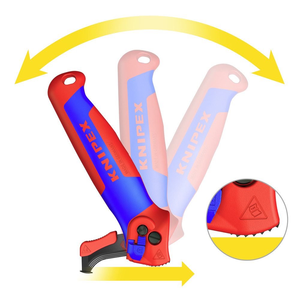 Knipex Kabelmesser Knipex 16 50 145 SB Abisoliermesser Geeignet für Rundkabel 7 mm (max