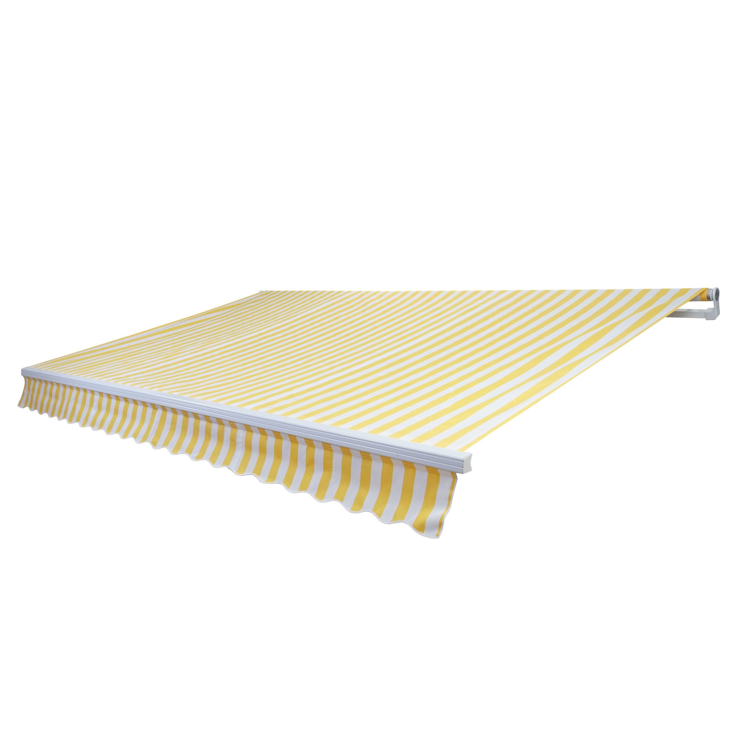 Arilco Elektrische Vollkassettenmarkise „Da Vincia I“ – 5x3 M, Anthrazit, Alu-Kassette, Acryltuch 320 G/m², Mit Fernbedienung
