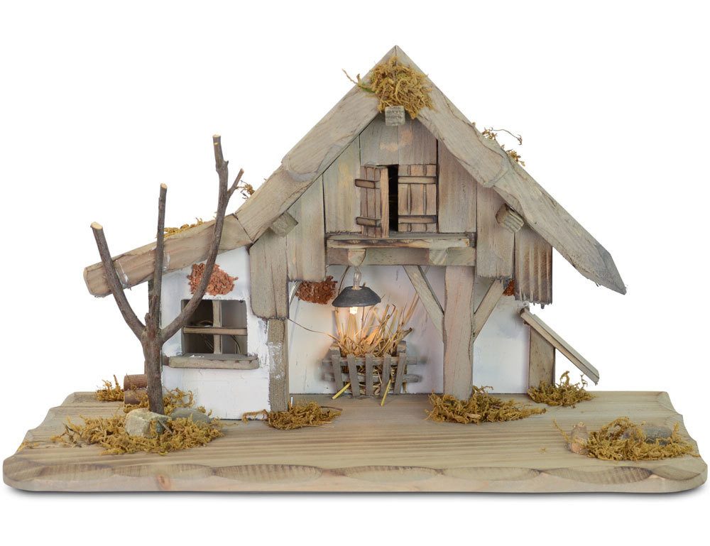 RIFFELMACHER & WEINBERGER Krippen-Zubehör Weihnachtskrippe 'Oberjettenberg' - 40x19x24cm Kri