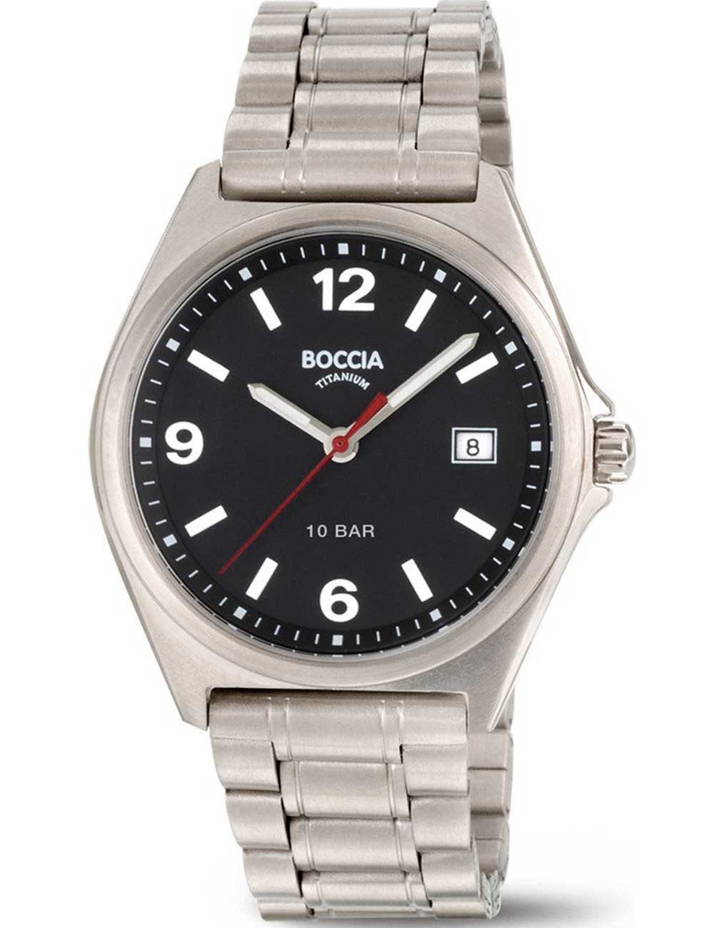 Quarzuhr Boccia 3663-01 Herrenuhr Titanium 39mm 10ATM Boccia 3663-01 Herrenuhr Titanium 39mm 10ATM