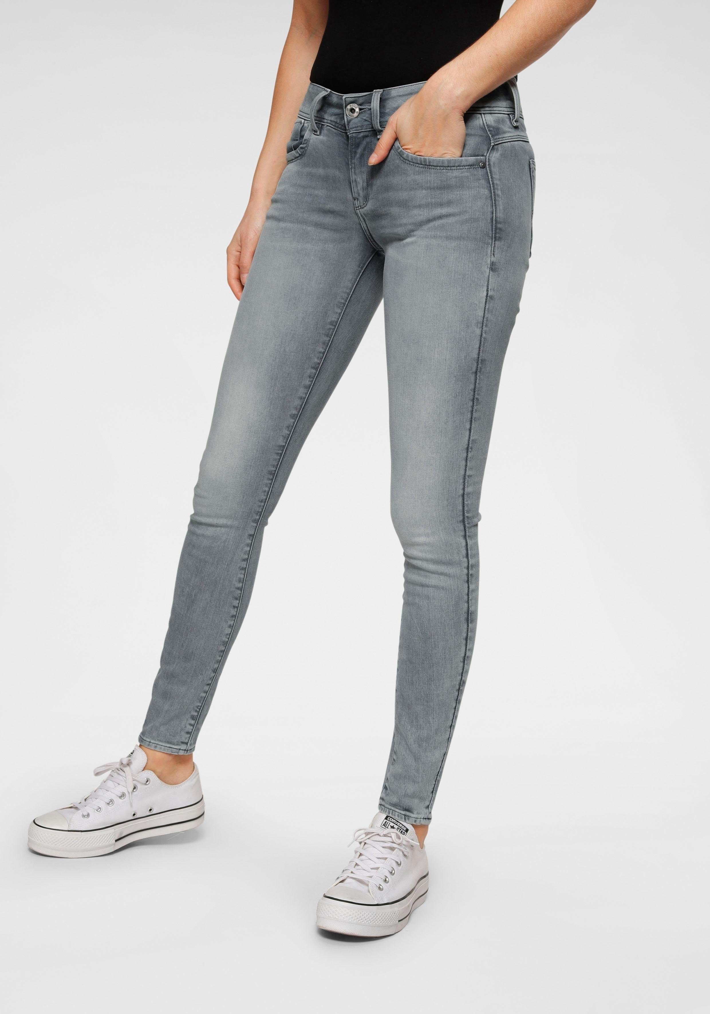 G-Star RAW Skinny-fit-Jeans Mid Elasthan-Anteil faded mit grey Waist Skinny industrial