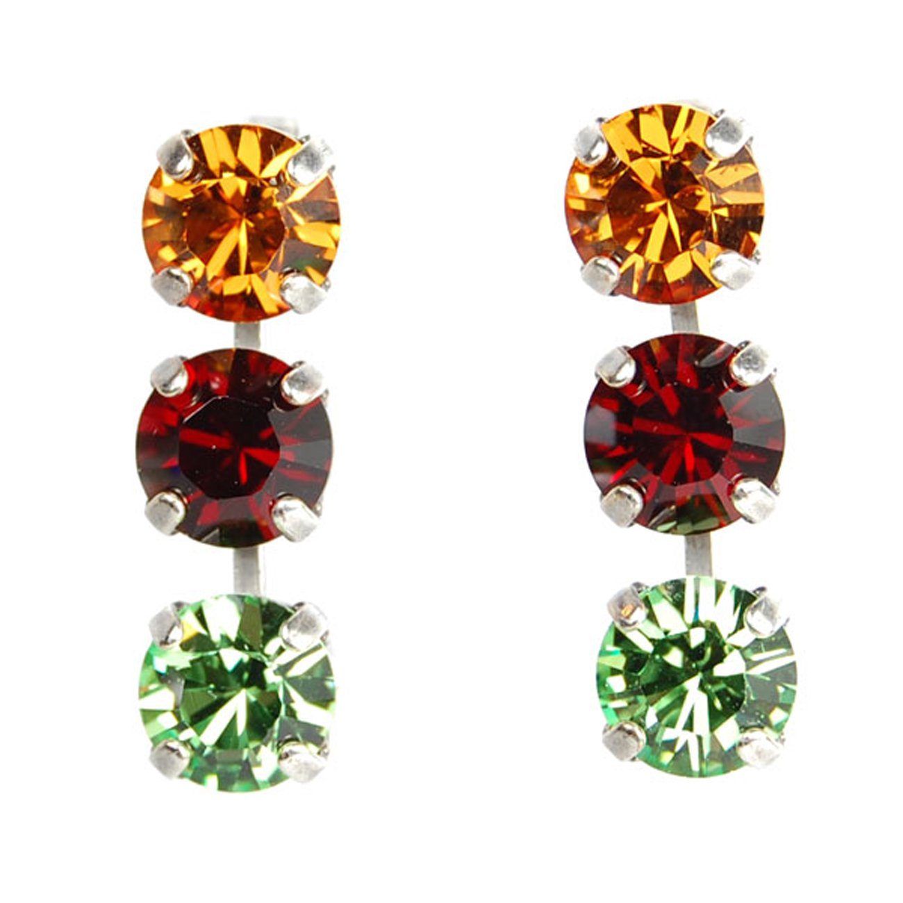 Krikor® Collection Paar Ohrstecker 3048 (Set, 2-tlg), Lange Ohrstecker mit Markenkristallen