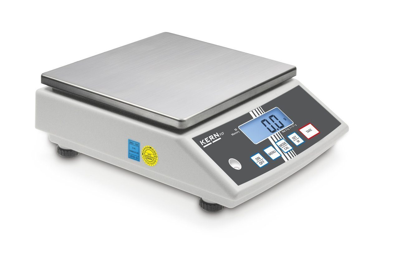 Kern Feinwaage Tischwaage FCF 30K-3, Wägebereich 30000 g, Ablesbarkeit 1 g, LCD Display