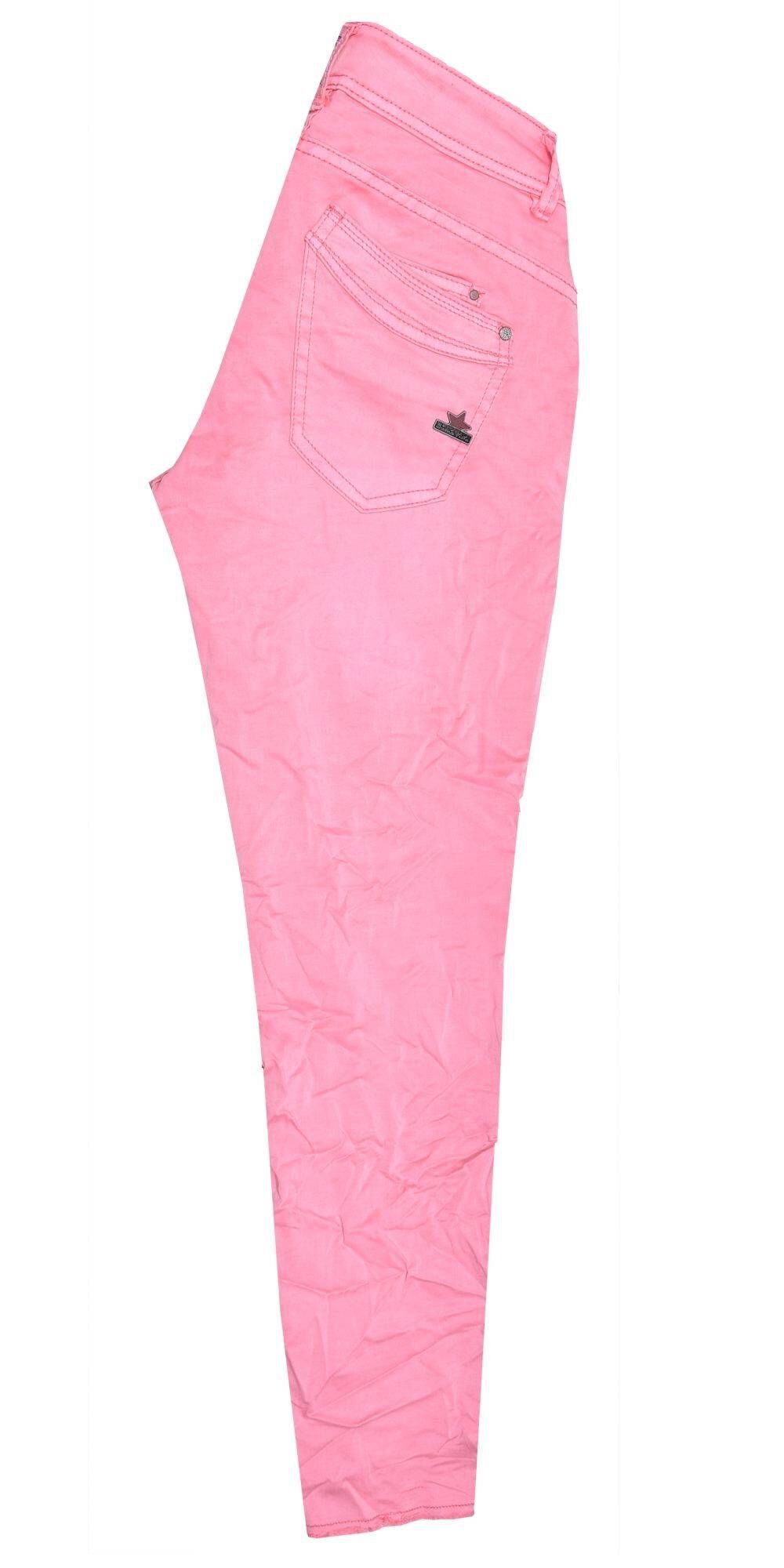 TWILL 7/8 Hose Buena STRETCH Damen 5-Pocket-Hose MALIBU (1-tlg) Fit Vista (71) pink Slim
