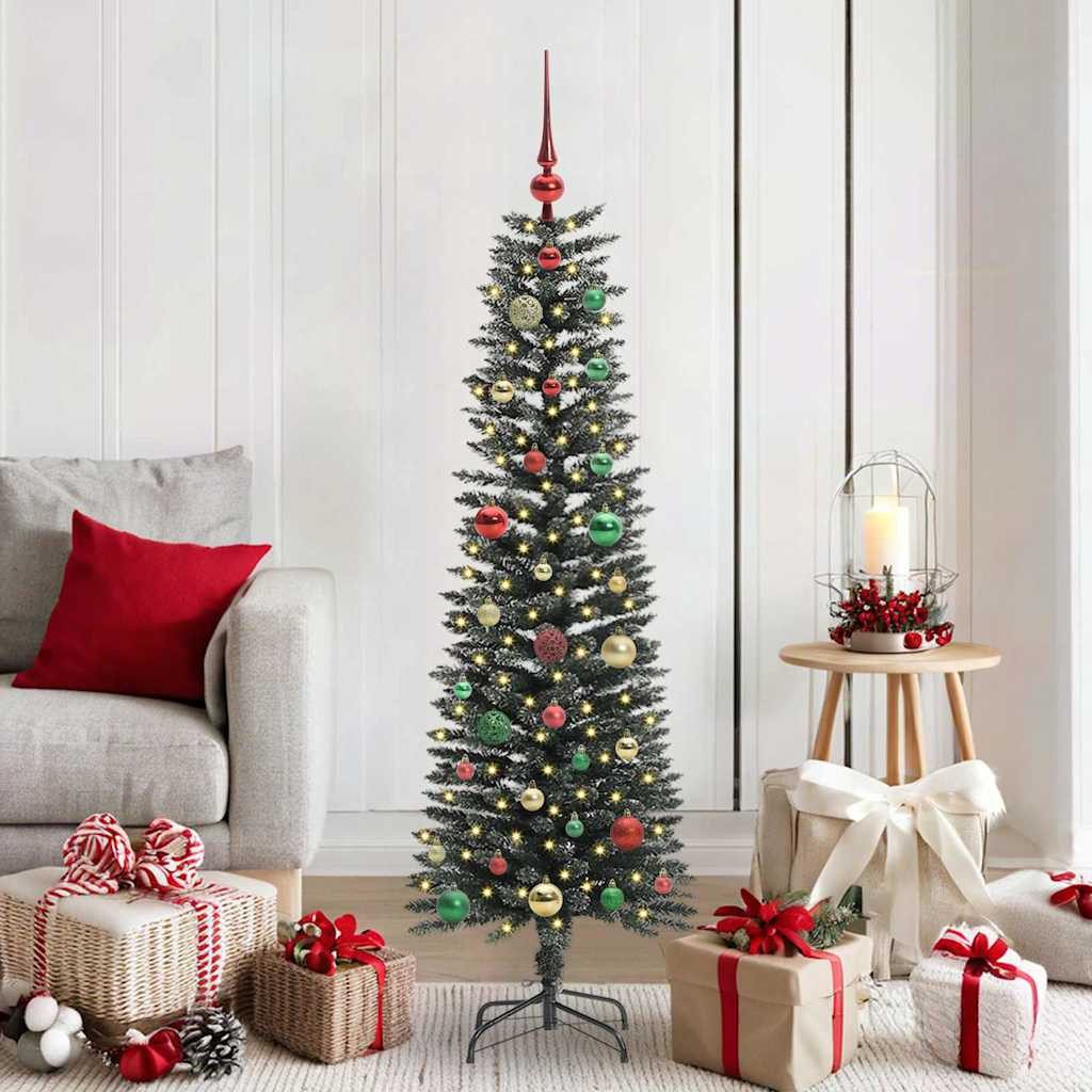vidaXL Künstlicher Weihnachtsbaum, Künstlicher Weihnachtsbaum mit 150 LEDs mit Ständer Grün 150 cm