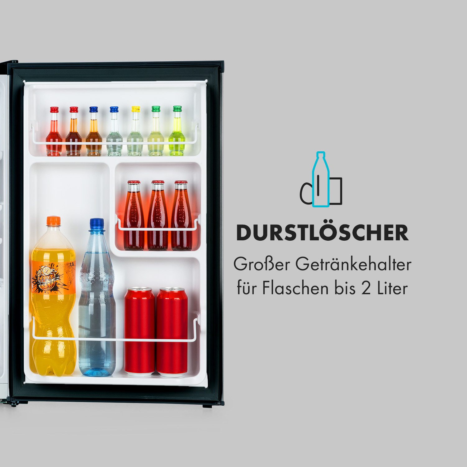 Klarstein Table Top Kühlschrank Delaware Mini-Kühlschrank 75 L mit 4 L Gefrierfach Kompression 10034554, 70 cm hoch, 47.5 cm breit, Mini-Kompaktkühler Wohnwagen – Bild 5 von 5