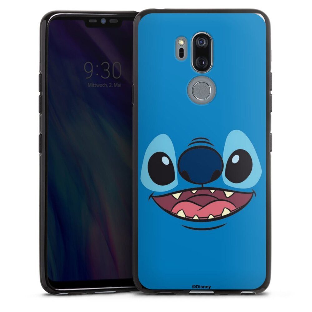 DeinDesign Handyhülle Lilo & Stitch Disney Offizielles Lizenzprodukt Stitch Closeup, LG G7 ThinQ Silikon Hülle Bumper Case Handy Schutzhülle