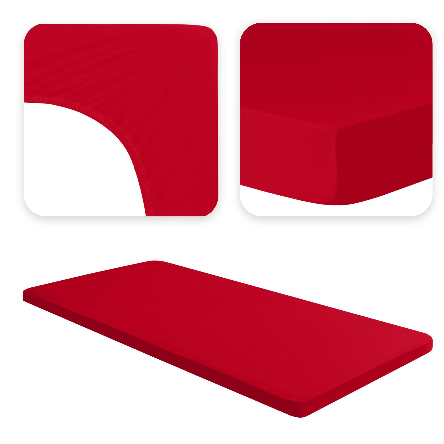 Jacobson Spannbettlaken TOPPER aus 100% Baumwolle, Jersey Bettlaken 160 g/m günstig online kaufen