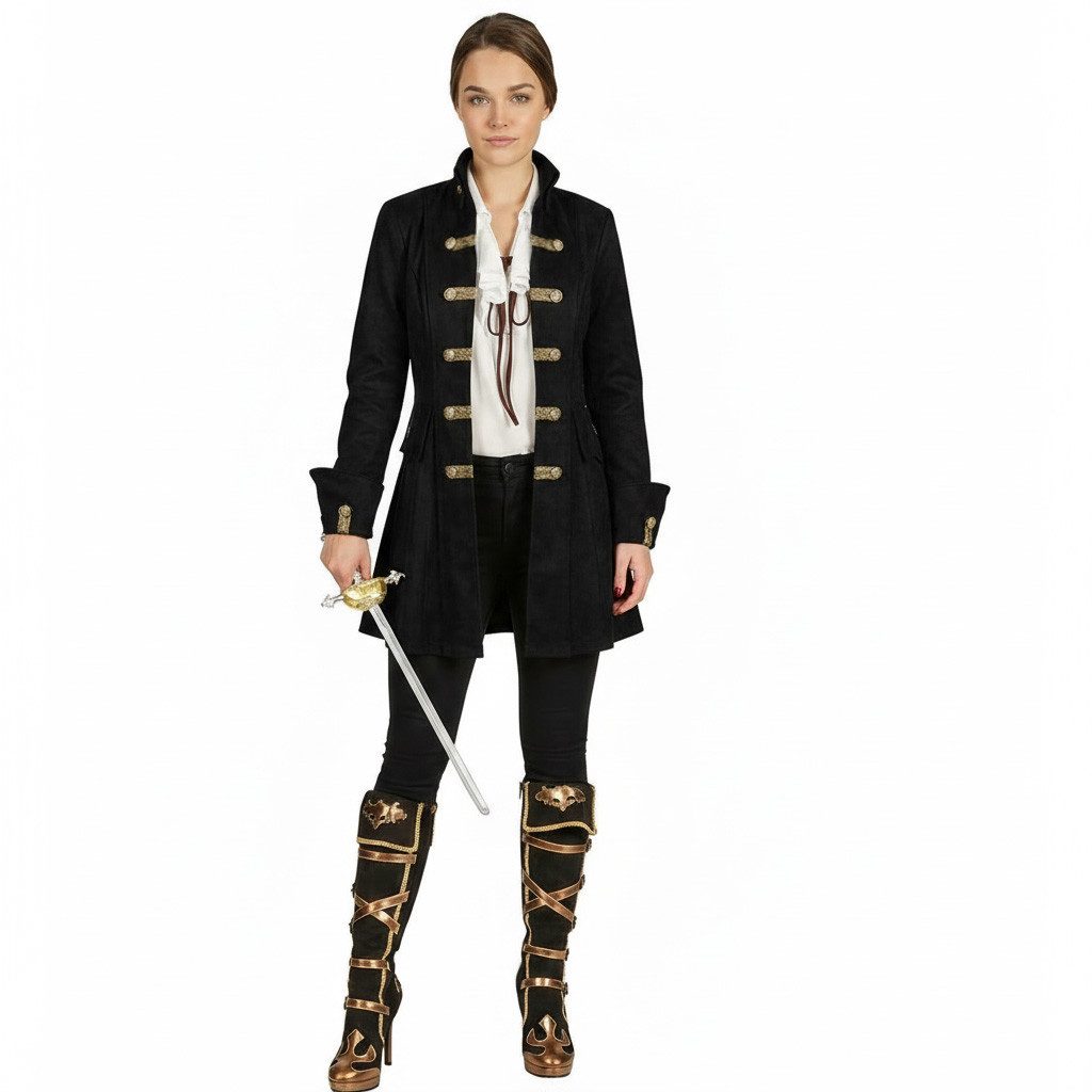 Orlob Kostüm Damenjacke de Luxe schwarz Jacke Piratin günstig online kaufen
