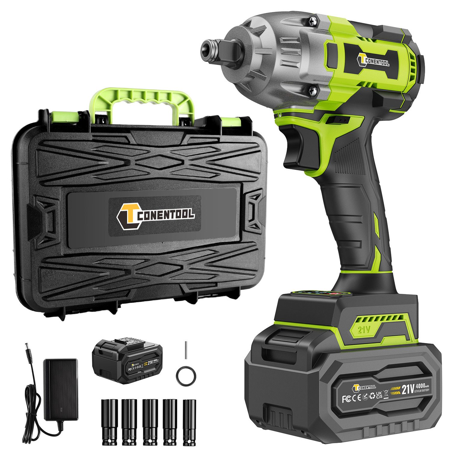 CONENTOOL Akku-Schlagschrauber 520Nm Akku Schlagschrauber 21V 4000mAh, 3300 günstig online kaufen