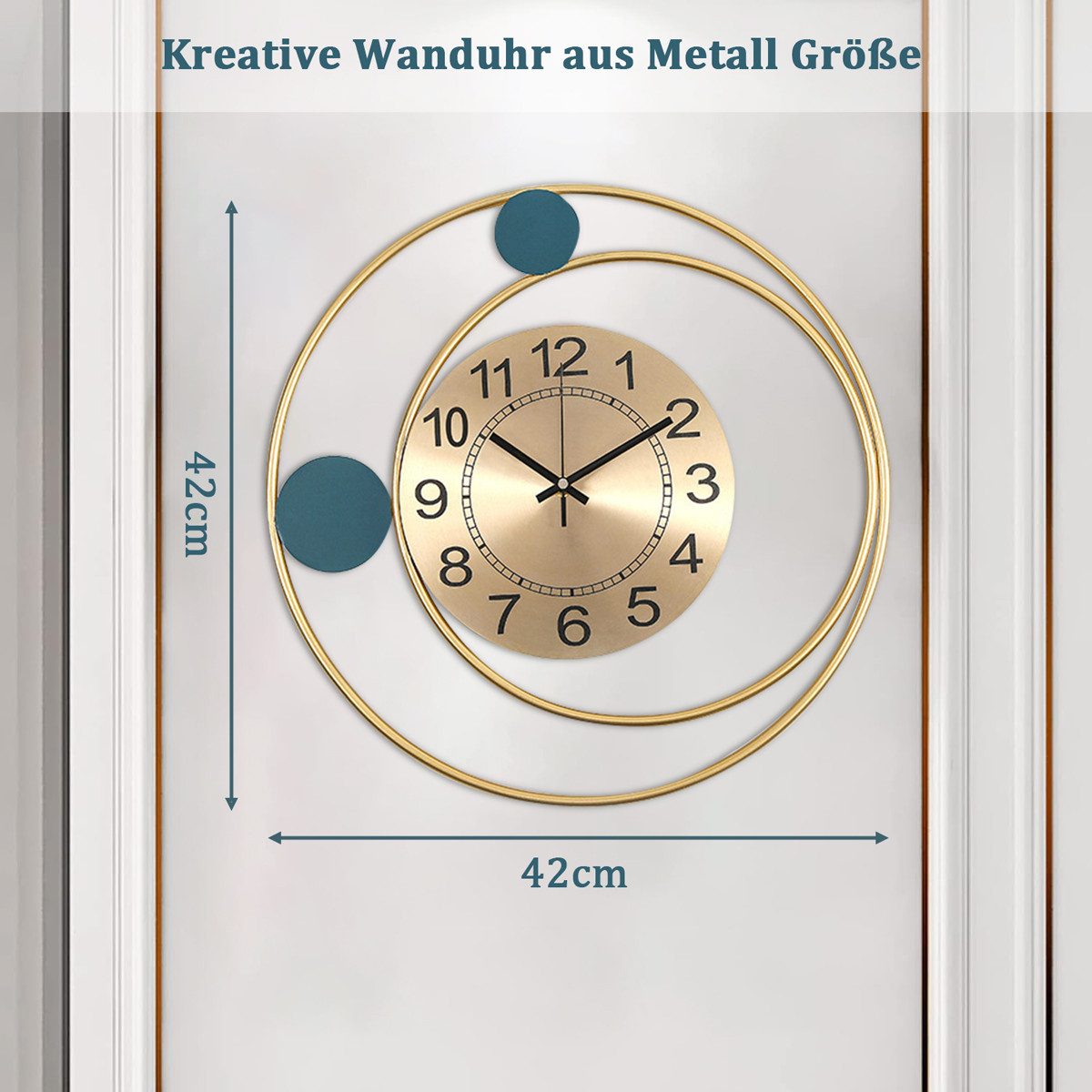 ZEUOPQ Wanduhr Dekorativer Stil Wanduhr Metallrahmen günstig online kaufen