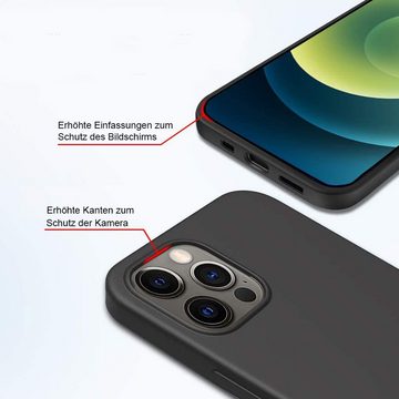 FITSU Handyhülle Ultra Slim Case für iPhone 12 Mini Schwarz, Ultradünne Handyschale Slim Case Cover Schutzhülle mit Kameraschutz