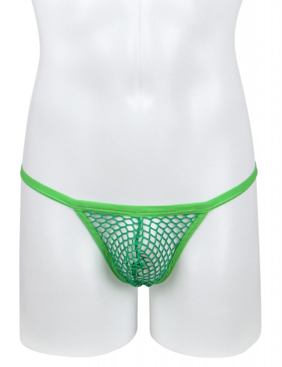 Tanga String Herren Grün Neon Fishnet Micro Unterwäsche Gay M/L/XL