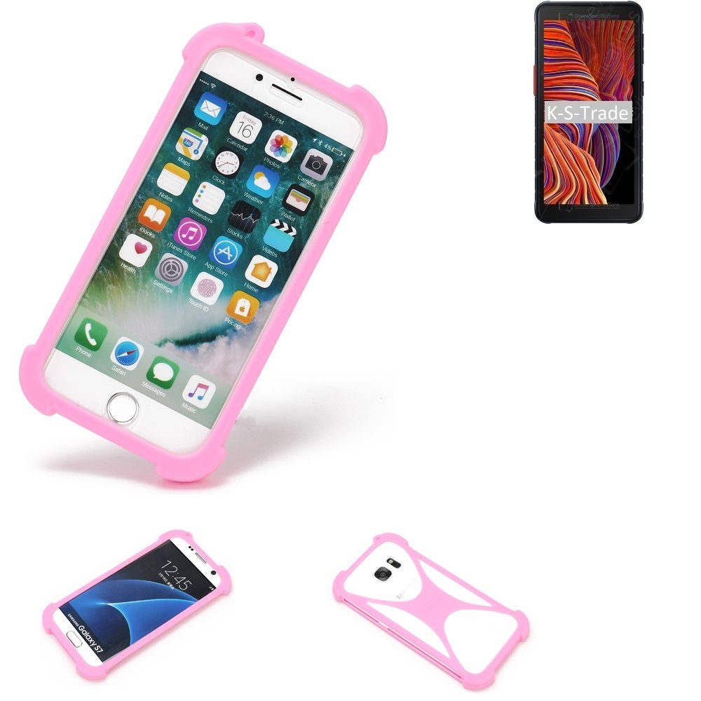K-S-Trade Handyhülle für Samsung Galaxy XCover 5, Handy Hülle Schutz Hülle Bumper Silikon Schutz Hülle Cover Case
