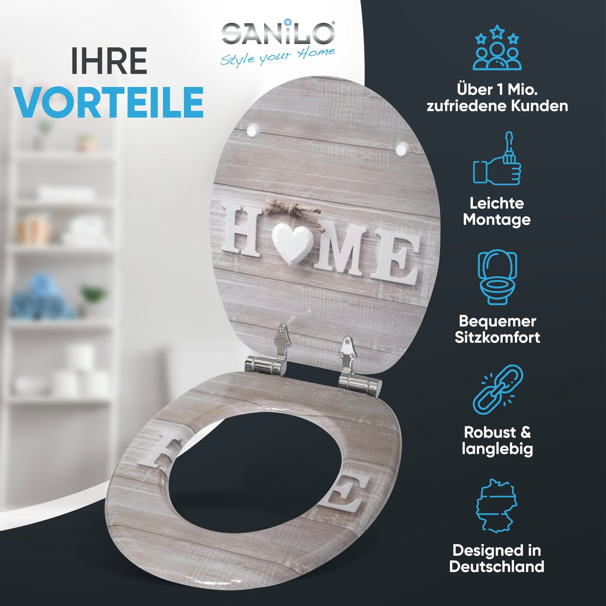 Sanilo WC-Sitz Home, mit Absenkautomatik, hochwertig günstig online kaufen
