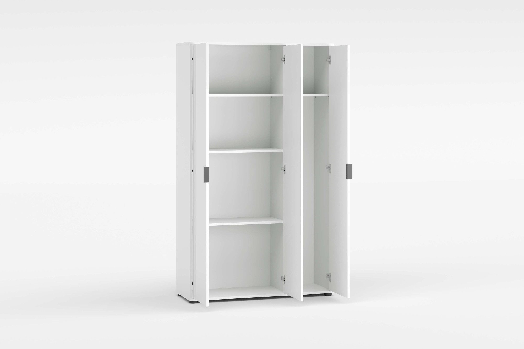 Home affaire Mehrzweckschrank JOLLY, Stauraumschrank, Breite 107 cm, Höhe 178 cm (1-St) 3 Türen,1 kleiner und 3 große Einlegeböden- Schrank hochglanz lackiert