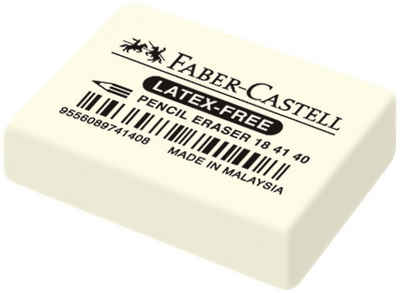 Faber-Castell Radiergummi Radiergummi 7041-40 - 34 x 26 x 8mm, weich, weiß