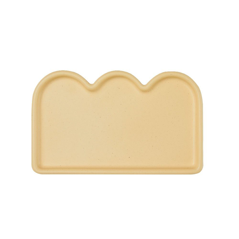 NEOFLAM® Servierplatte Better Finger Keramik Servierplatte - Gelb, Keramik, (1-tlg), 100% natürliche Keramik, Frei von PFOA, Blei & Cadmium