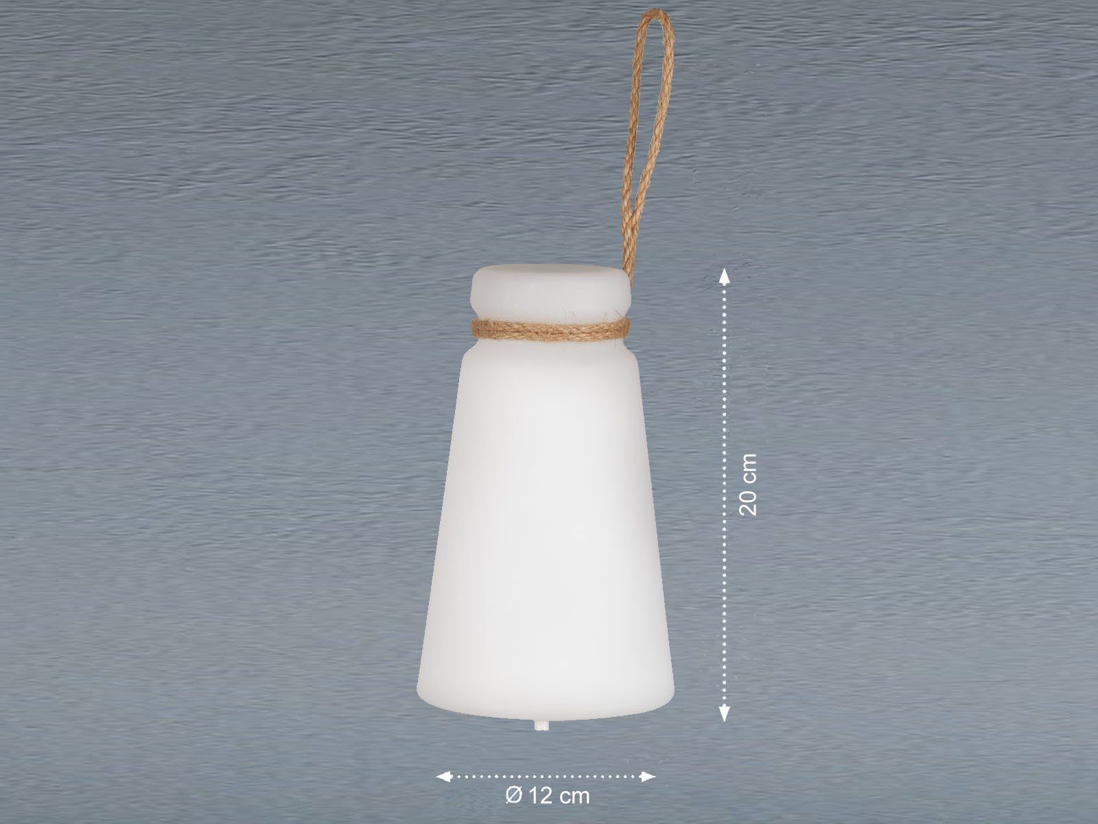 easy! BY FHL LED Außen-Tischleuchte, USB-Ladefunktion, LED fest integriert, Warmweiß, RGB Farbwechsler, 2er SET 20cm Outdoor IP 44 Schutzklasse ohne Strom-Kabel mit Akku USB