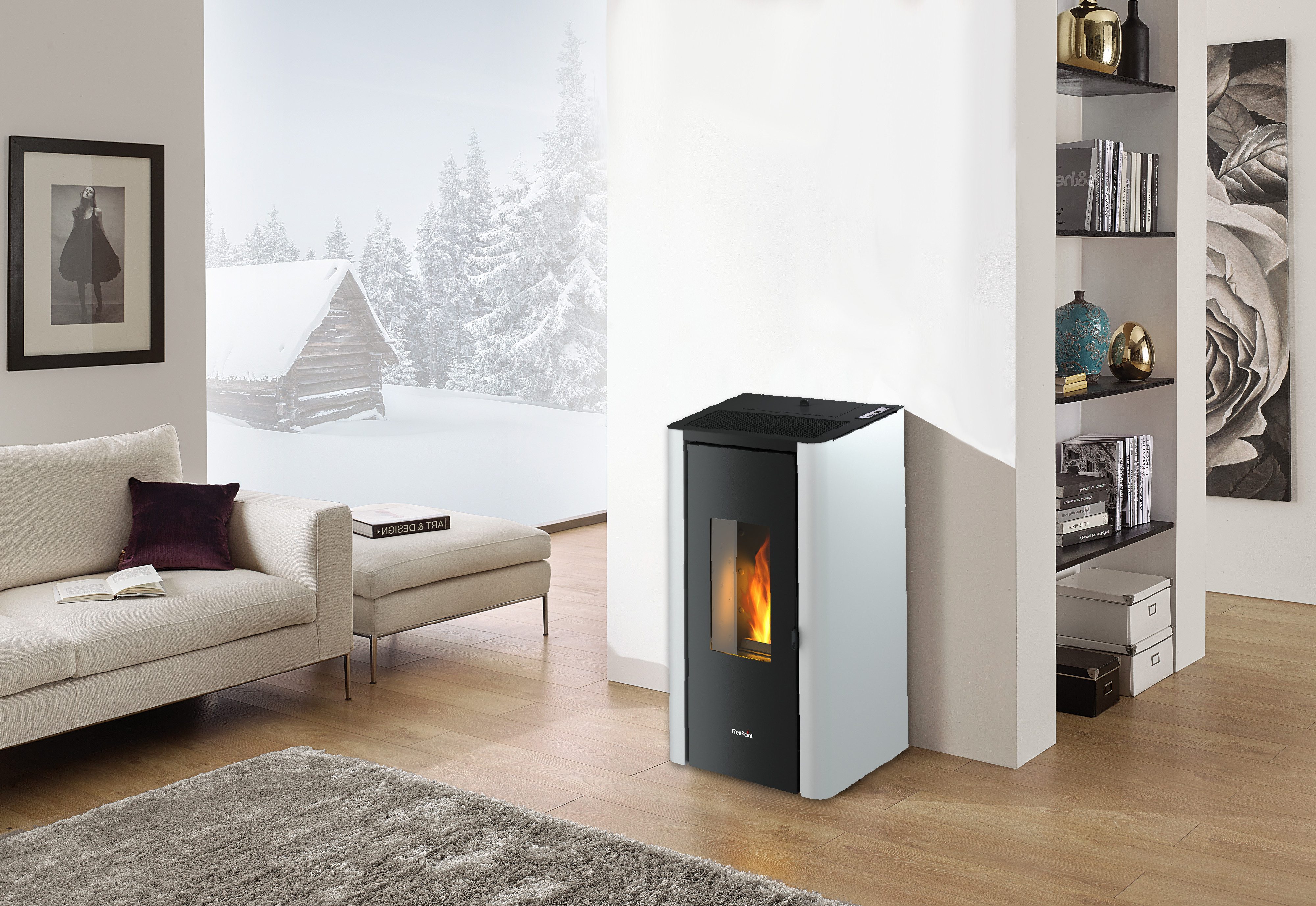 Freepoint Pelletofen FreePoint » Indigo Evo«, 2,5-7,7 kW, 7,7 kW